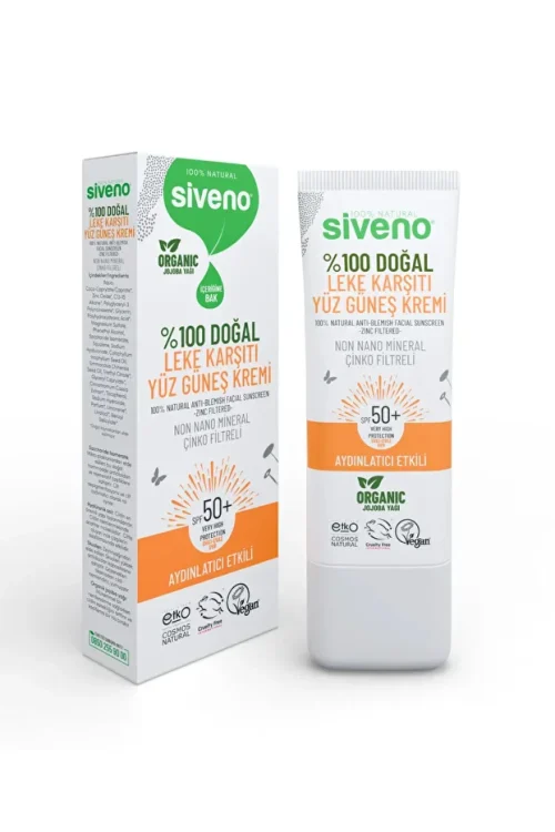 کرم ضد آفتاب ۱۰۰٪ طبیعی Siveno -30ml SPF50