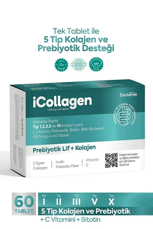 قرص 60عددی کلاژن و پروبیوتیک – icollagen